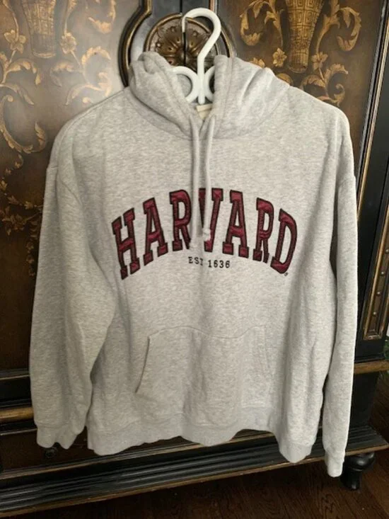 HARVARD UNIVERSITY MENS HOODIE - Picture 1 of 3